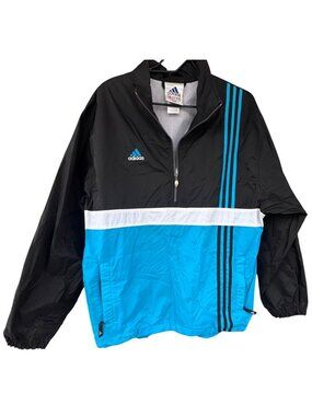 Vintage Adidas Y2K 1/2 Zip Pullover TRACKER HZ Mens Medium Jacket Windbreaker
